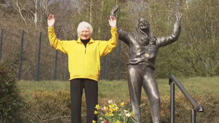 Dame Mary Peters is the only living female with a sports statue