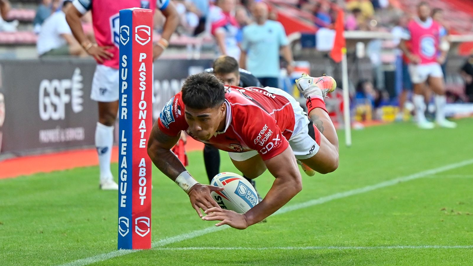 Super League: Ken Sio and Joe Burgess have Salford Red Devils rising at Toulouse Olympique