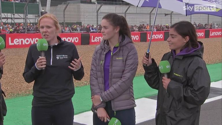 W Series drivers Jamie Chadwick, Alice Powell and Abbi Pulling joined Natalie Pinkham and Damon Hill to look ahead to Saturday's race at Silverstone.
