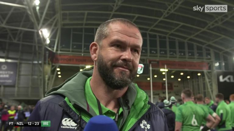 Ireland head coach Andy Farrell describes his side's second test victory over the All Blacks as special and courageous.