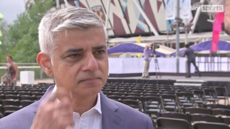 Mayor of London Sadiq Khan reveals his plans to bring the Olympics back to London and his support for England in the Euros