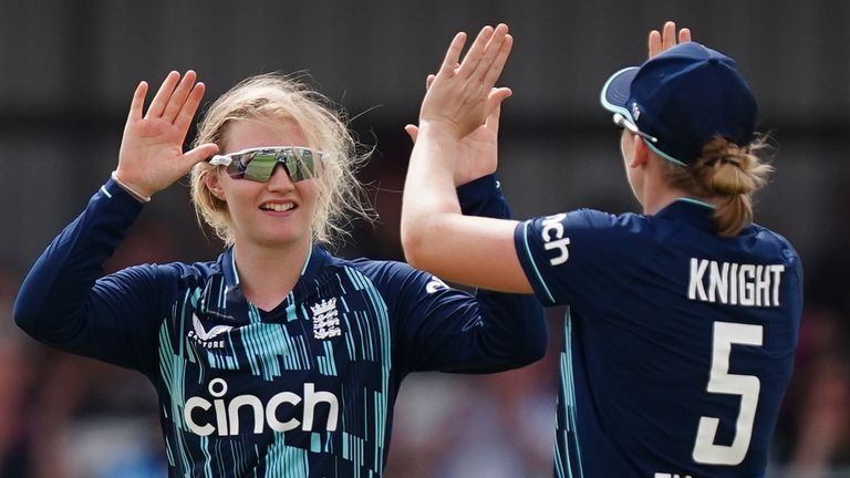 The best of the action from the third one-day international between England Women and South Africa