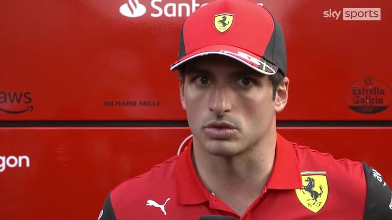 Carlos Sainz says that he is comfortable with the balance of his Ferrari after Friday practice. 