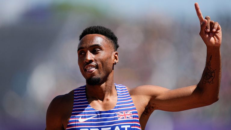 Hudson-Smith became the GB 400m record holder after his run of 44.35 seconds in May