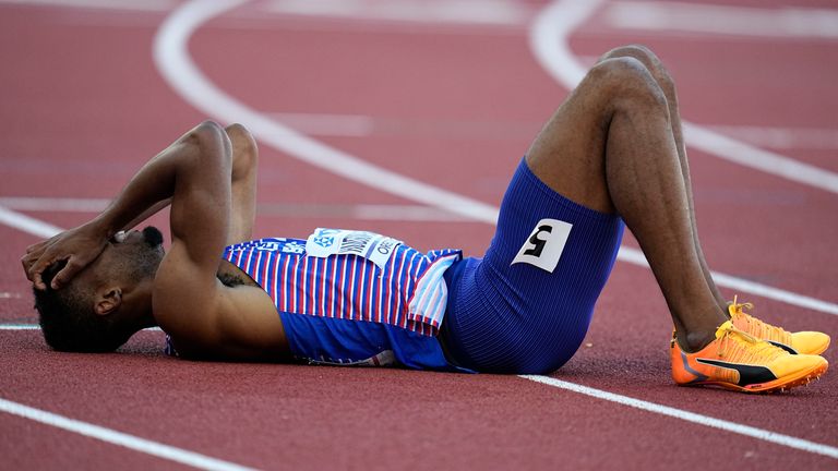 Hudson-Smith was overcome with emotion after finishing third in the final in Oregon