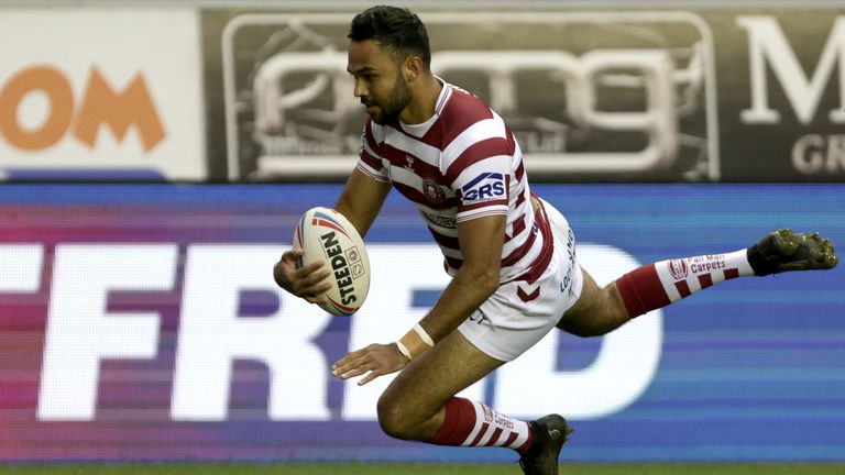 Bevan French scored three tries as Wigan overcame Hull KR