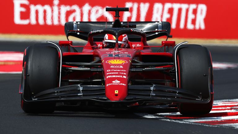 Charles Leclerc set the fastest time in Practice Two at the Hungarian GP