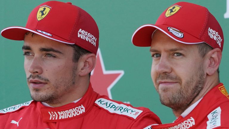 Charles Leclerc and Vettel were team-mates for two seasons at Ferrari