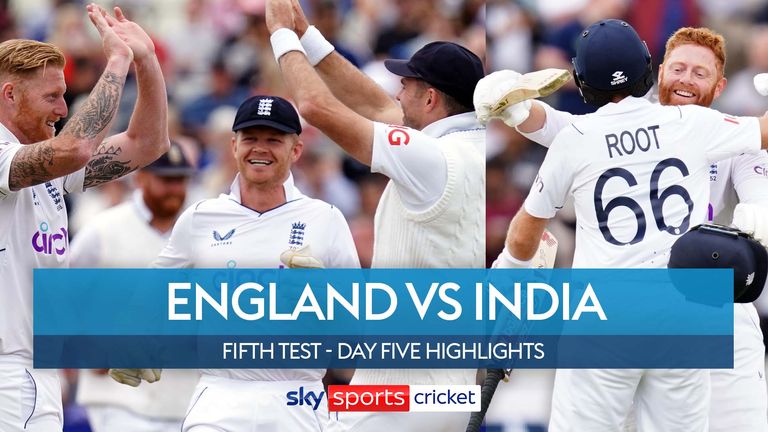 Highlights from day five of the fifth Test at Edgbaston as England clinched an astonishing seven-wicket win over India