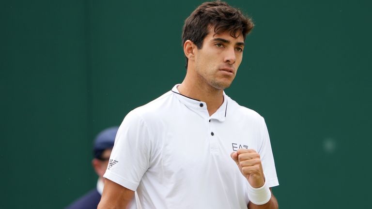 Cristian Garin was only able to take one of nine break point chances against Kyrgios