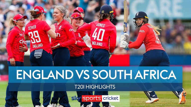 Highlights from the third T20 international between England and South Africa as the hosts complete the sweeping series with a 38-match victory in the Derby