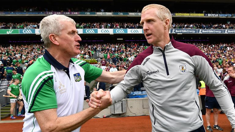 Shefflin congratulates John Kiely at full-time