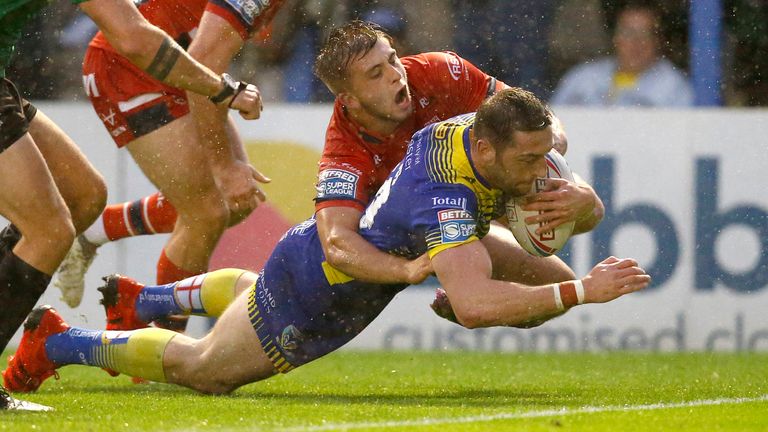 Jake Wardle scored two tries for Warrington as they fell to defeat at home to Hull KR
