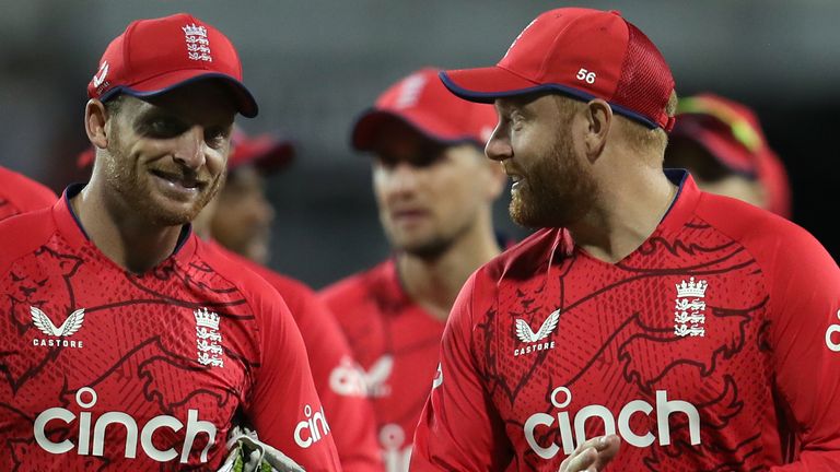 Jos Buttler (left) and Jonny Bairstow must now refocus their attention towards Sunday's IT20 decider against South Africa