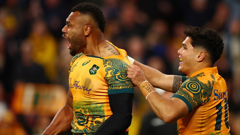 Samu Kerevi and Australia looked likely to turn the game around when his score put them right back into things