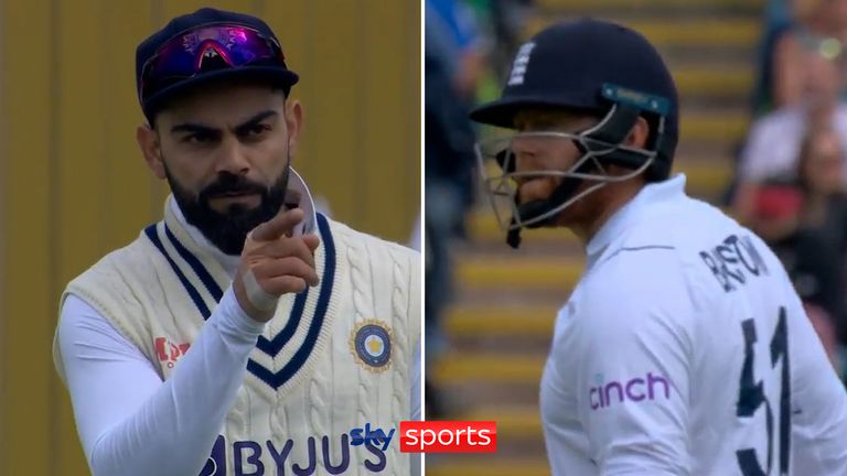 Los ánimos estallaron entre Bairstow y Virat Kohli de India en el tercer día en Edgbaston