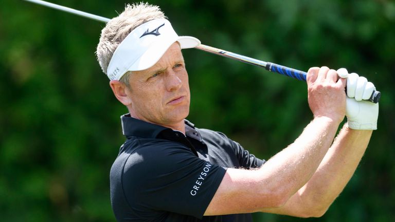 Luke Donald in action in Detroit