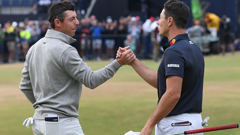 McIlroy and Viktor Hovland will play together again on Sunday in the final pairing