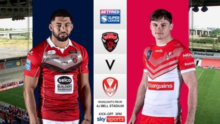 Highlights of the Super League match between Salford Red Devils and St Helens. 