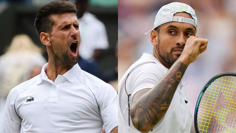 Novak Djokovic ve Nick Kyrgios Pazar günü Wimbledon finalinde karşı karşıya gelecek.