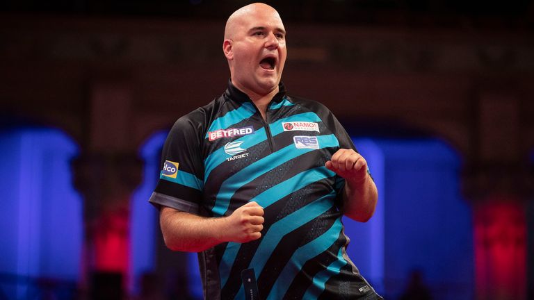 Dubey could face Rob Cross (pictured) in his next match at Alexandra Palace.
