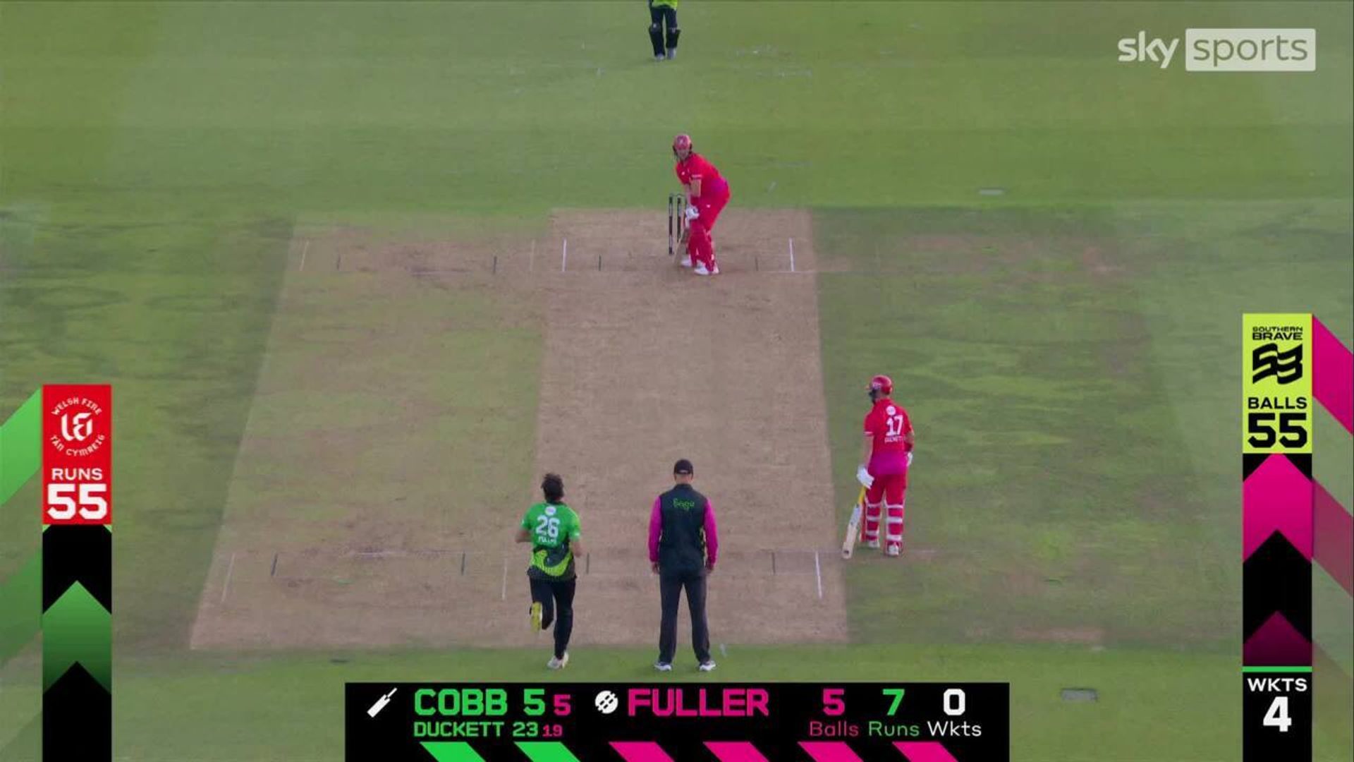 'Absolute chaos!' - Cobb dismissed after farcical runout