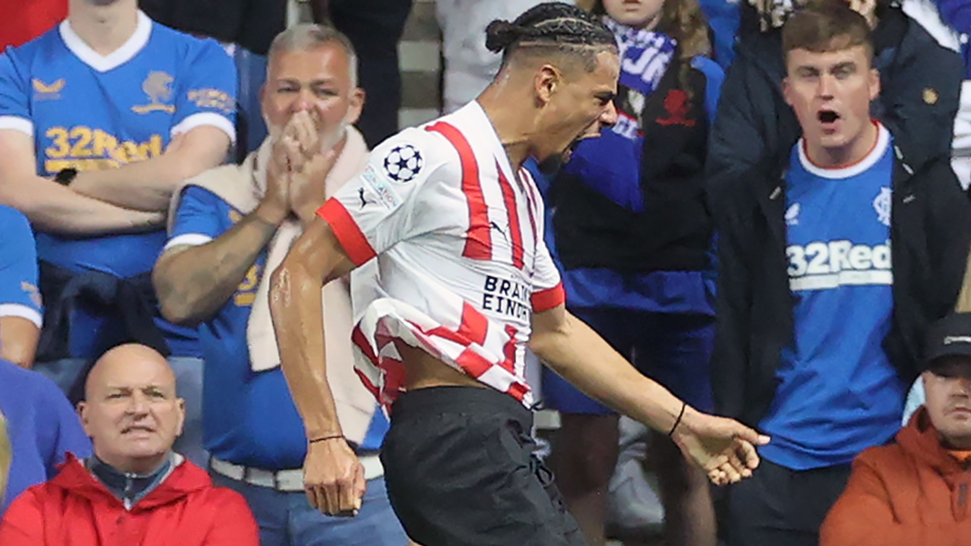 Rangers' CL progress in balance as Obispo strikes late for PSV