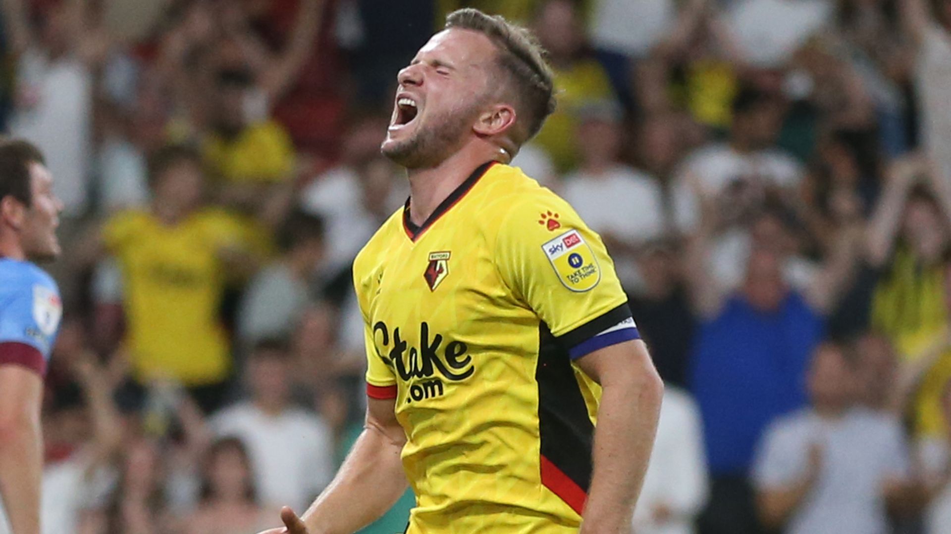 Cleverley helps 10-man Watford see off Burnley to go top of Championship