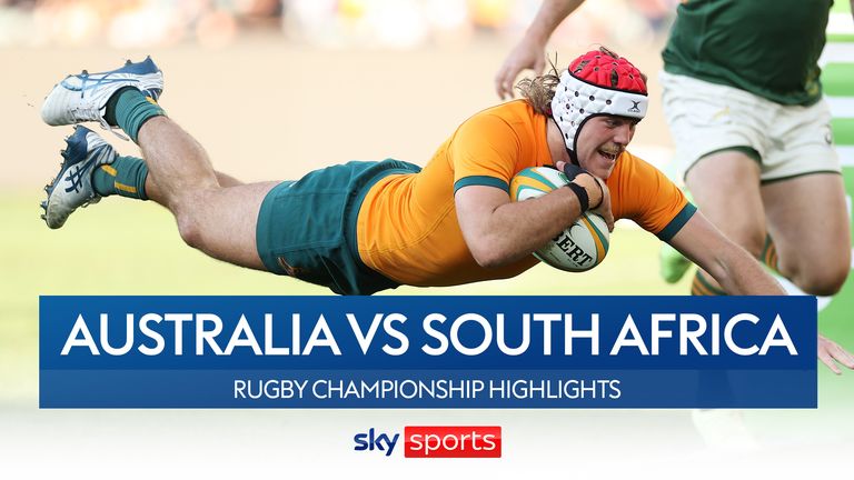 Highlights of the Rugby Championship match between Australia and South Africa at the Adelaide Oval Stadium