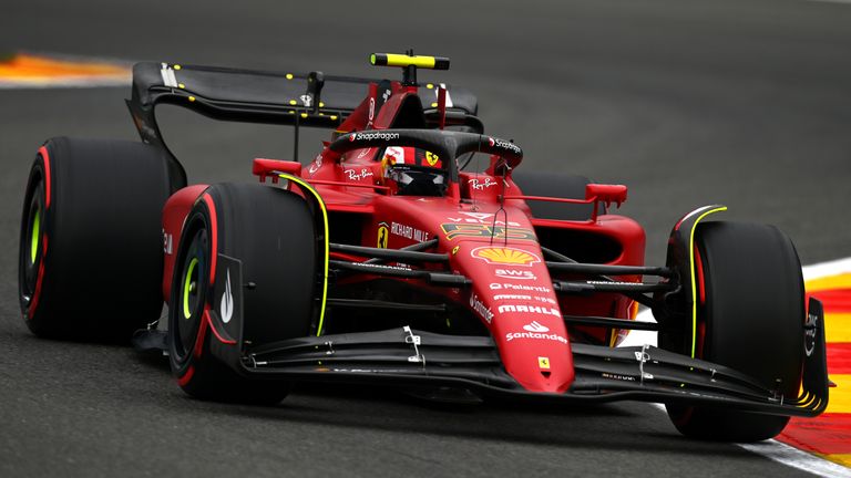 Carlos Sainz was fastest from Ferrari team-mate Charles Leclerc in first practice at the Belgian GP
