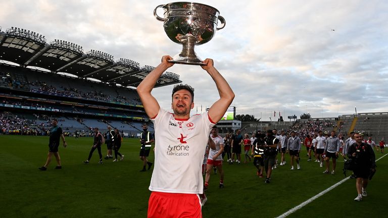 McKenna lifts the Sam Maguire Cup last September