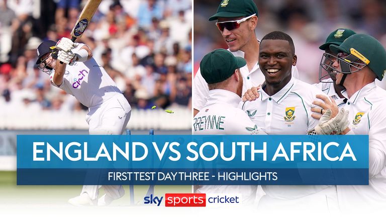 Highlights from day three of the first test between England and South Africa at Lord's as the away side won the innings