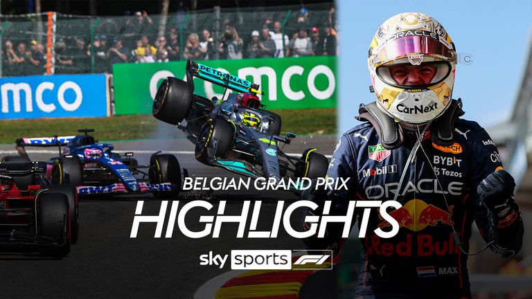 The best of the action from a dramatic Belgian Grand Prix as Verstappen won from 14th on the grid