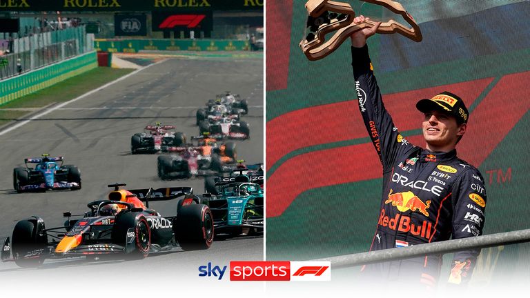 See how Max Verstappen climbed up the leaderboard from middle of the pack to end up winning the 2022 Belgian GP.