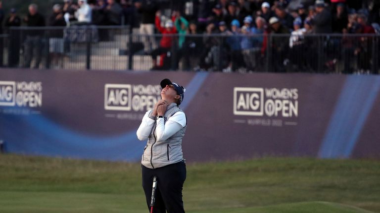 Ashleigh Buhai claimed a dramatic first major title at the AIG Women's Open at Muirfield - take a look at her winning moment here.