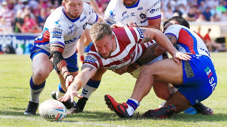 Mike Cooper narrowly missed out on an early try for Wigan