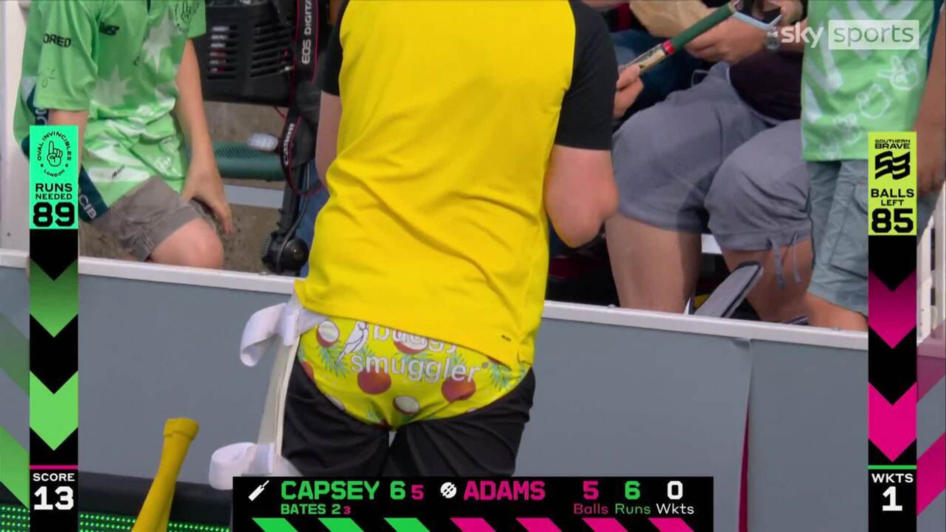 'Why are they on the outside?' - KP confused by budgy smuggler outfit