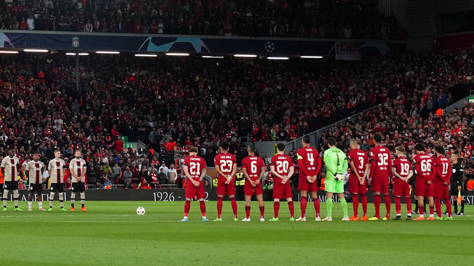 Her Majesty the Queen remembered at Anfield