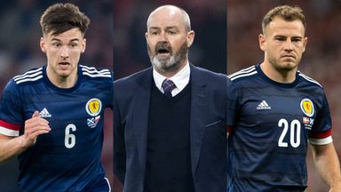 Kieran Tierney (L) and Ryan Fraser (R) are back in Steve Clarke's Scotland squad