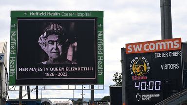 Tributes were paid across the Gallagher Premiership to Queen Elizabeth II