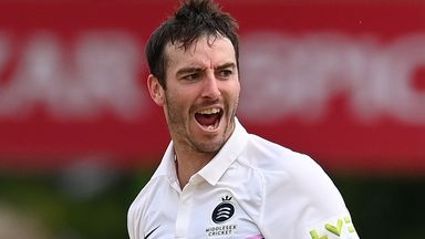 Middlesex seamer Toby Roland-Jones is the leading wicket-taker in County Championship Division Two with 67 scalps this term