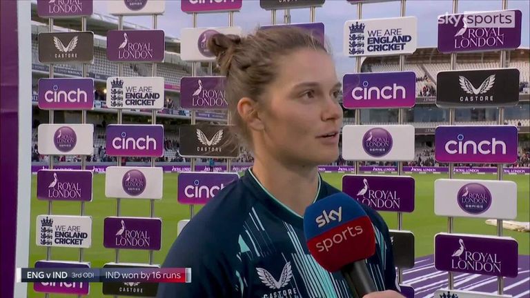 Amy Jones says it was a 'disappointing end' to the 3rd ODI, which saw India take the series whitewash in a controversial Mankading. 