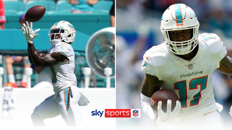 The Miami Dolphins' duo Tyreek Hill and Jaylen Waddle, as well as quarterback Tua Tagovailoa, have been unstoppable this season so far - check out some of their best plays!