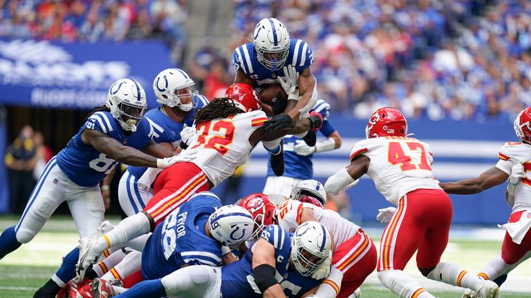 Highlights of the Kansas City Chiefs against the Indianapolis Colts in Week Three of the NFL season.