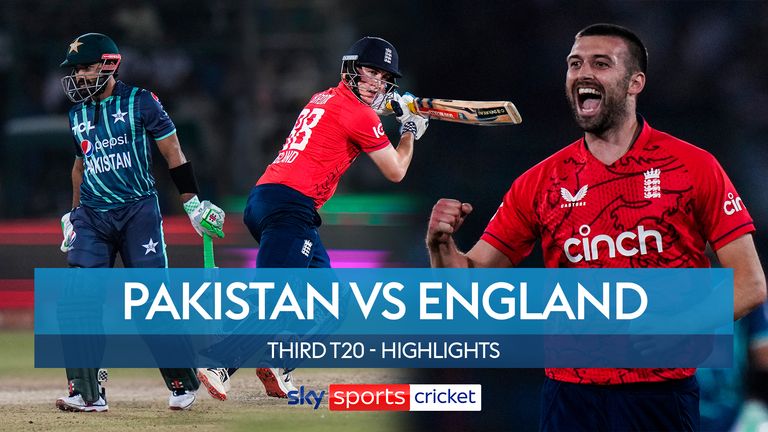 Highlights from the third T20 international between Pakistan and England in Karachi.