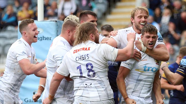 Jack Maunder was among the tryscorers for Exeter as they won at Premiership crisis-club Worcester 