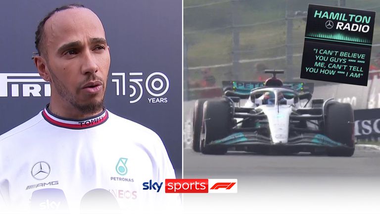 Lewis Hamilton apologized for criticizing Mercedes' strategy over team radio and admitted he was 