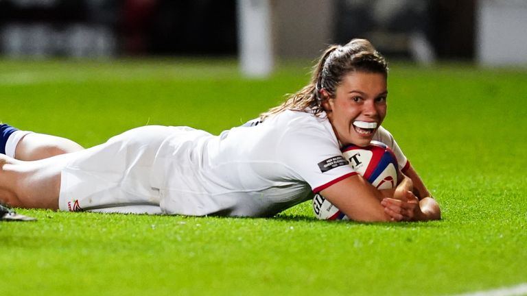 Helena Rowland scored a hat-trick in England's final World Cup warm-up Test vs Wales 