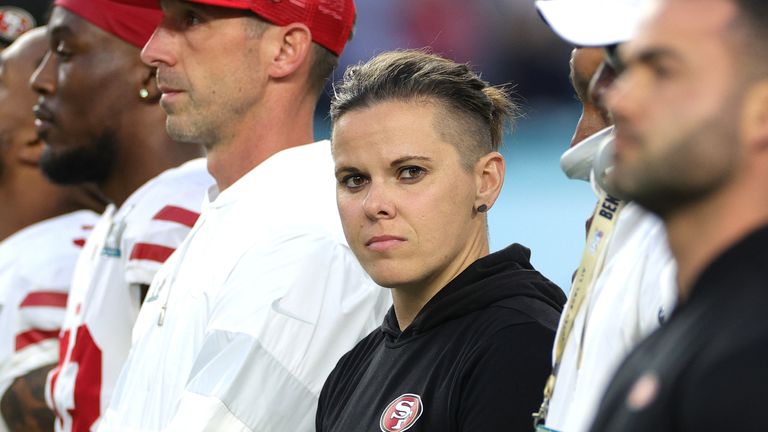 Former San Francisco 49ers coach Katie Sowers talks about her Super Bowl experience, what it was like being a woman working in the NFL and her coaching ambitions. Watch the full interview on Her Huddle at 9pm, Thursday, Sky Sports NFL
