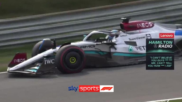 Lewis Hamilton sfoga la sua frustrazione per le decisioni strategiche della Mercedes alla radio del team durante il Gran Premio d'Olanda.